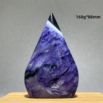 Natural Purple Agate Free-Form Quartz Crystal