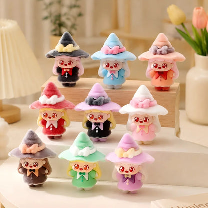 Bestseller Flocked Little Witch Cute Mini Figurines Trendy Blind Box Blind Bag DIY Desktop Decor Ornaments Car Decoration