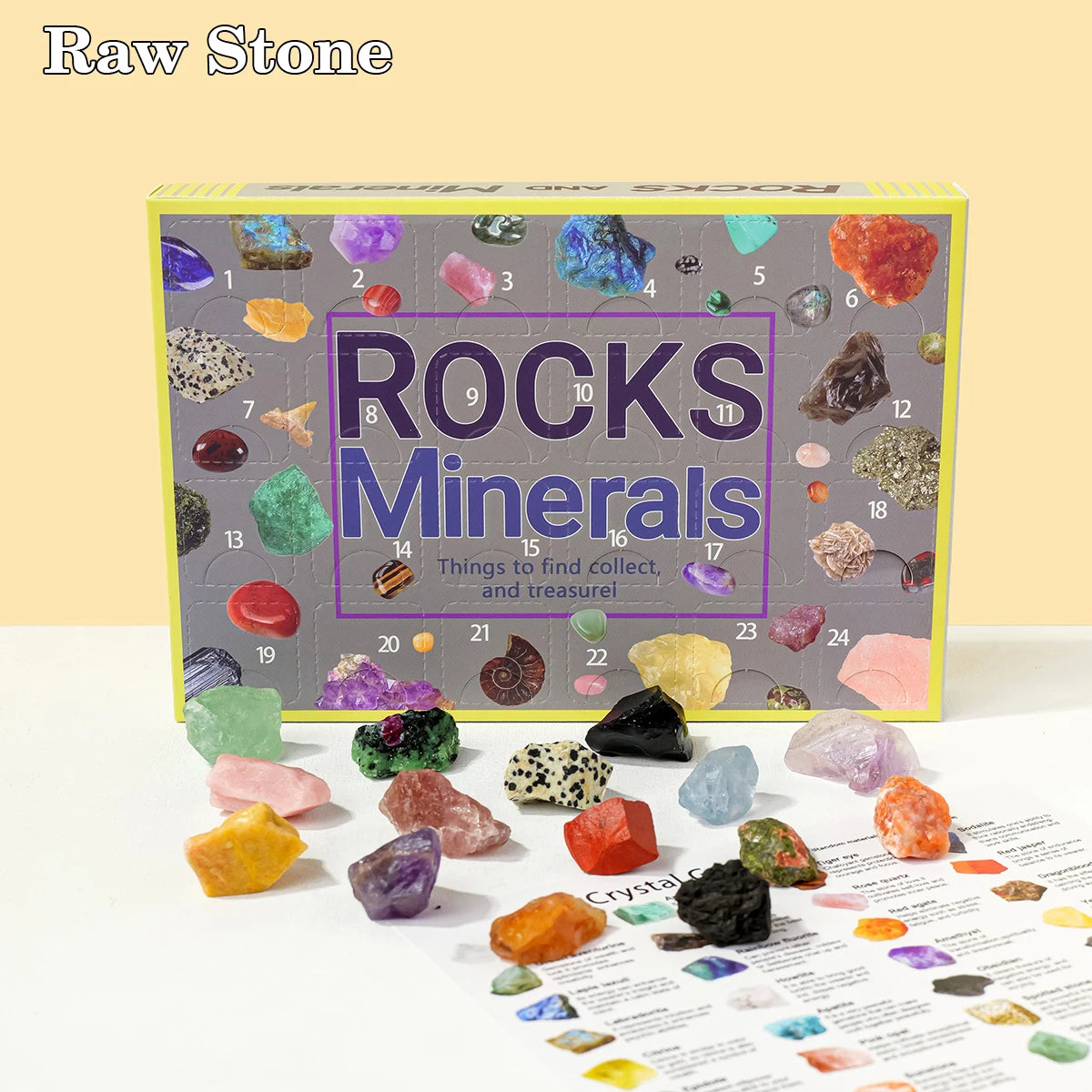 24-Piece Natural Crystal Specimen Gift Box