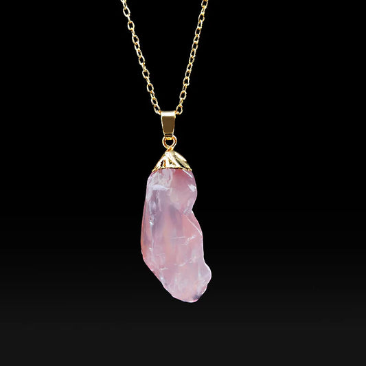 Irregular Amethyst and Citrine Gemstone Necklaces