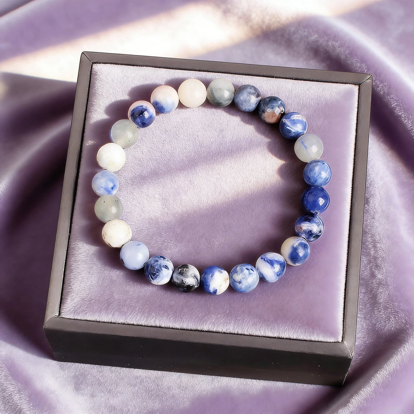 Natural Sodalite Stone Beaded Bracelet