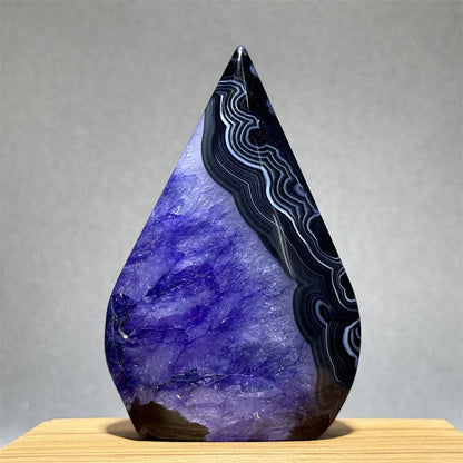 Natural Purple Agate Free-Form Quartz Crystal