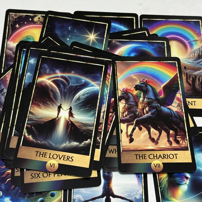 Rainbow Tarot Deck (78-Card English Visions Divination Edition)