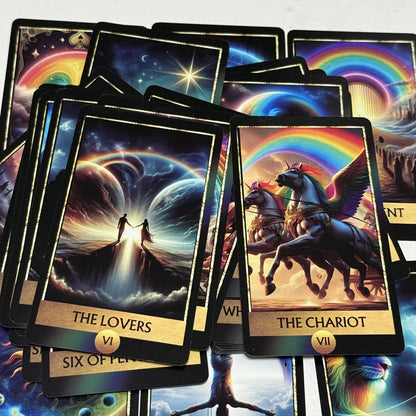 Rainbow Tarot Deck (78-Card English Visions Divination Edition)