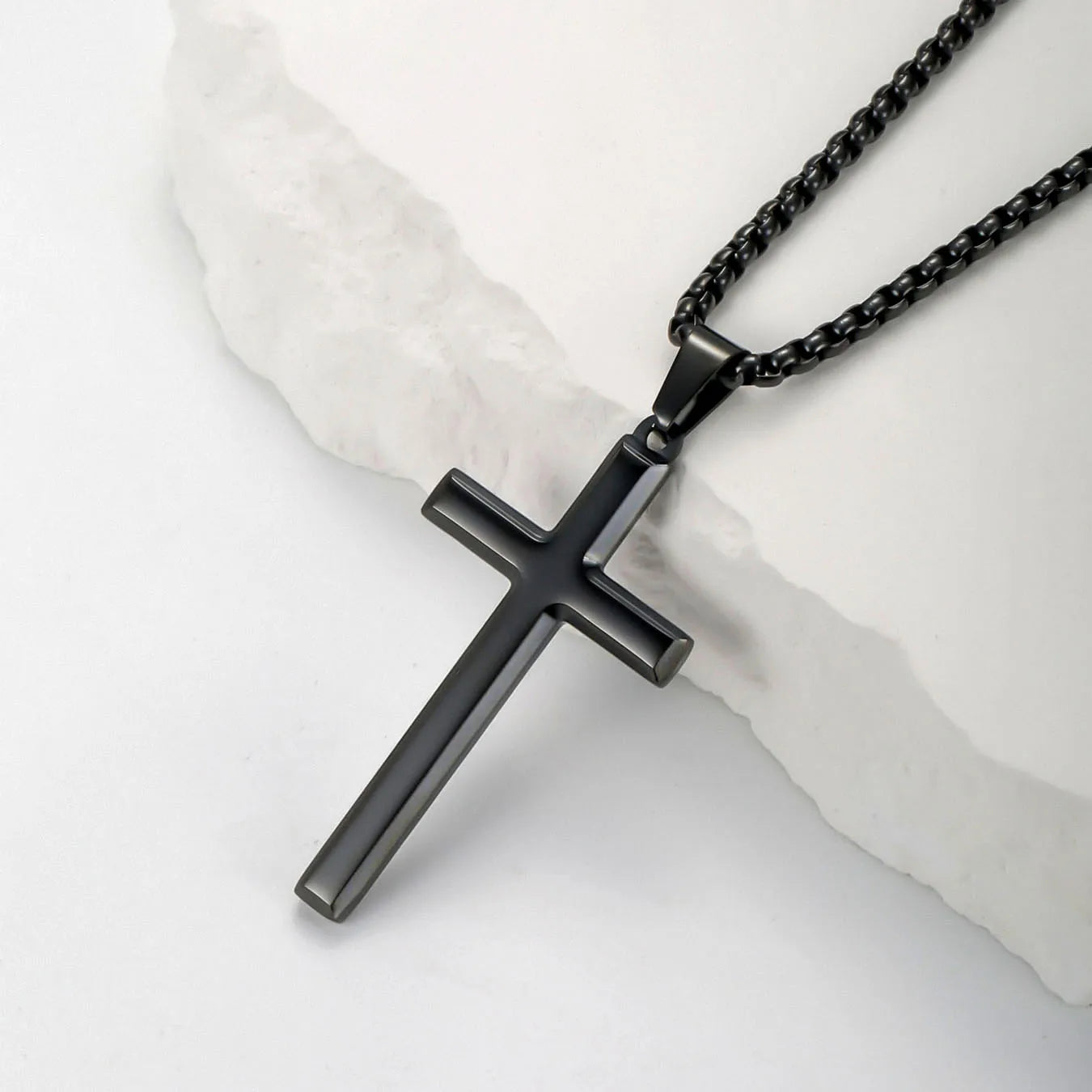 Stainless Steel Cross Pendant Necklace