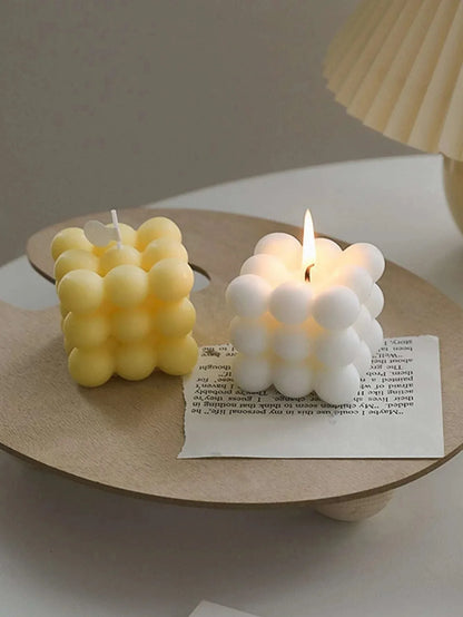 1pc Creative Ball-Shaped Soy Wax Magic Cube Aromatherapy Candle
