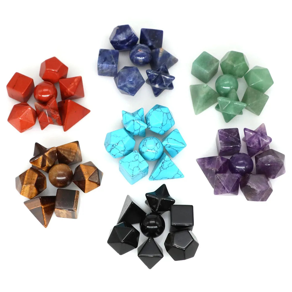 7 Chakra Platonic Sacred Stones Set