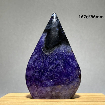 Natural Purple Agate Free-Form Quartz Crystal