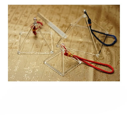 Transparent Quartz Singing Crystal Pyramid