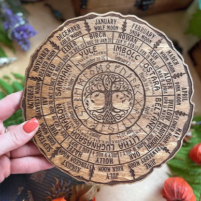 Tree Calendar Wheel of the Year Wood Sign