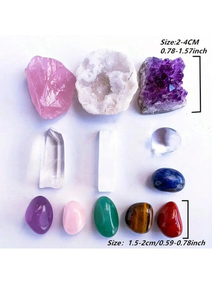 Natural Crystal Chakra & Healing Set