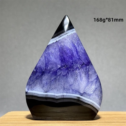 Natural Purple Agate Free-Form Quartz Crystal