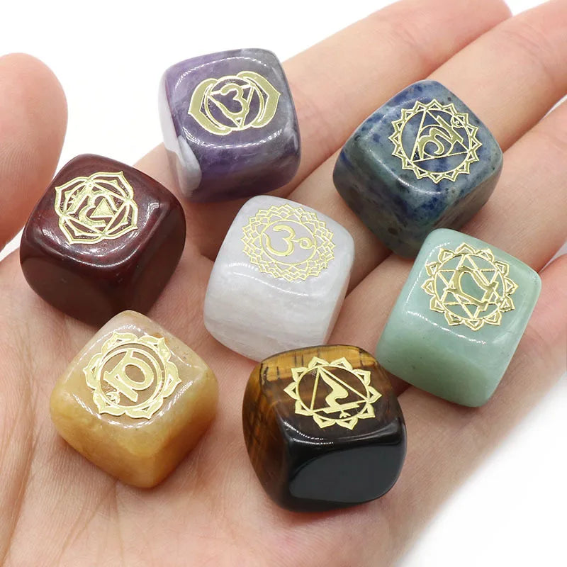 7 Chakras Reiki Stones Mineral Collection with Pendant Necklace