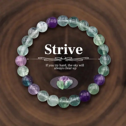 Natural Stone Bead Bracelet with Apatite, Tiger's Eye, and Agate