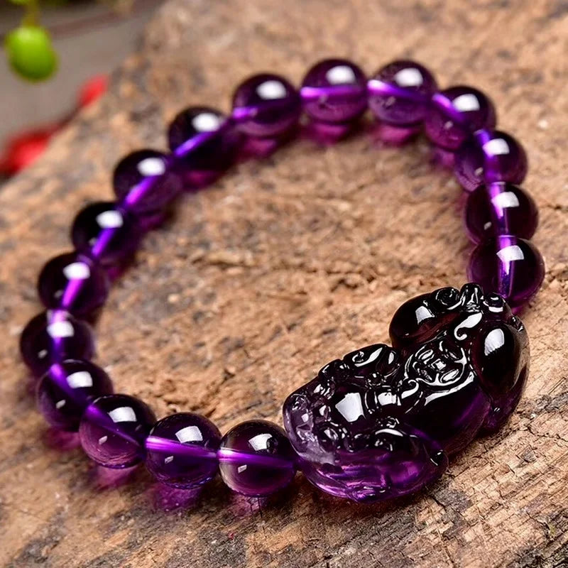 Amethyst Feng Shui Pixiu Wealth Bracelet