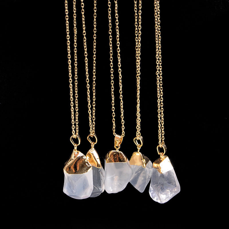 Irregular Amethyst and Citrine Gemstone Necklaces