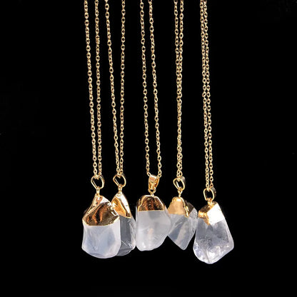 Irregular Amethyst and Citrine Gemstone Necklaces
