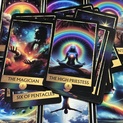 Rainbow Tarot Deck (78-Card English Visions Divination Edition)