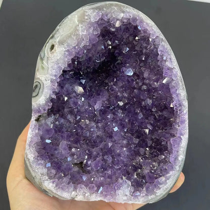 Natural Crystal Cluster Amethyst Stone Geode