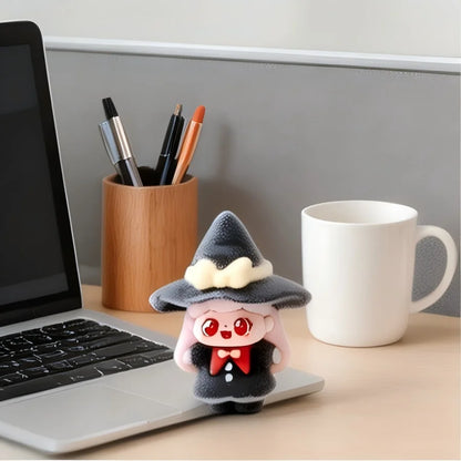 Bestseller Flocked Little Witch Cute Mini Figurines Trendy Blind Box Blind Bag DIY Desktop Decor Ornaments Car Decoration