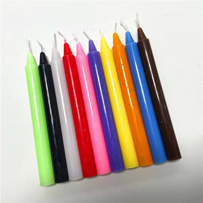 10-Piece Colored Witch Spell and Chime Candle Set