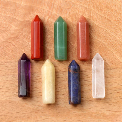 7 Chakras Reiki Stones Mineral Collection with Pendant Necklace
