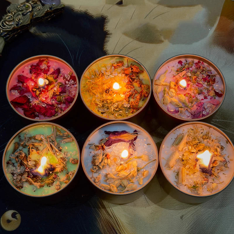 Wholesale Crystal & Dried Floral Scented Candle Set