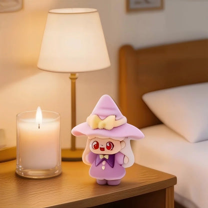 Bestseller Flocked Little Witch Cute Mini Figurines Trendy Blind Box Blind Bag DIY Desktop Decor Ornaments Car Decoration
