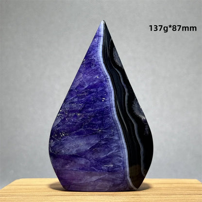 Natural Purple Agate Free-Form Quartz Crystal