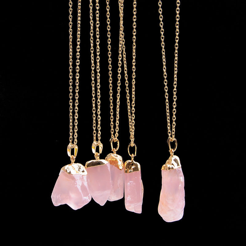 Irregular Amethyst and Citrine Gemstone Necklaces