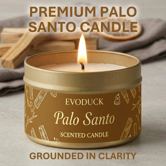 Premium Palo Santo Scented Crystal Energy Candle