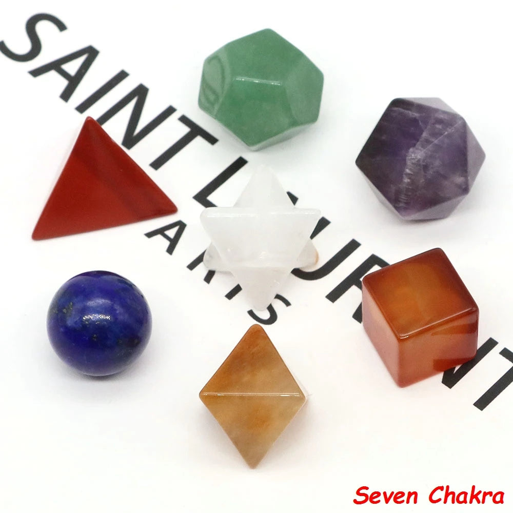 7 Chakra Platonic Sacred Stones Set