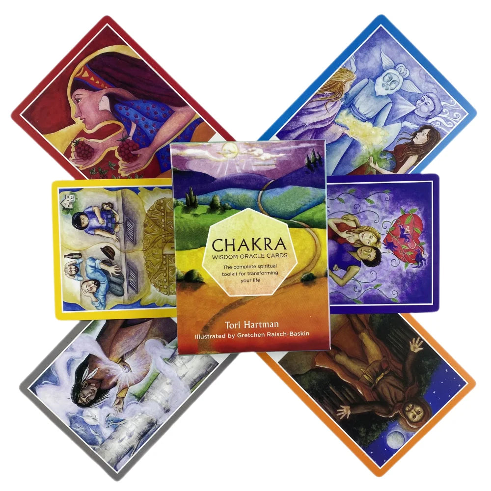 Chakra Wisdom Oracle Cards (49-Card English Visions Divination Edition)