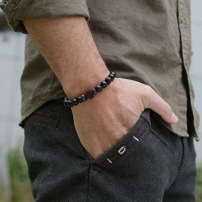 Natural Stone Prayer Rosary-Style Faith Bracelet