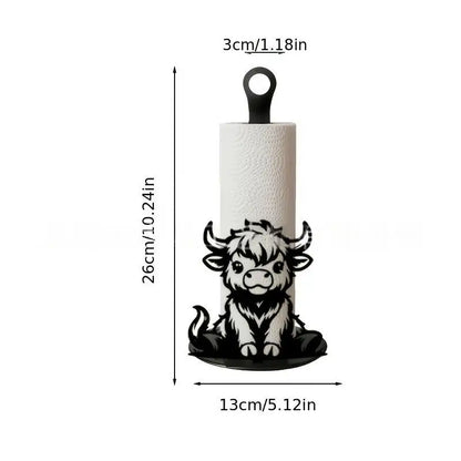 Highland Cow Paper Towel Holder