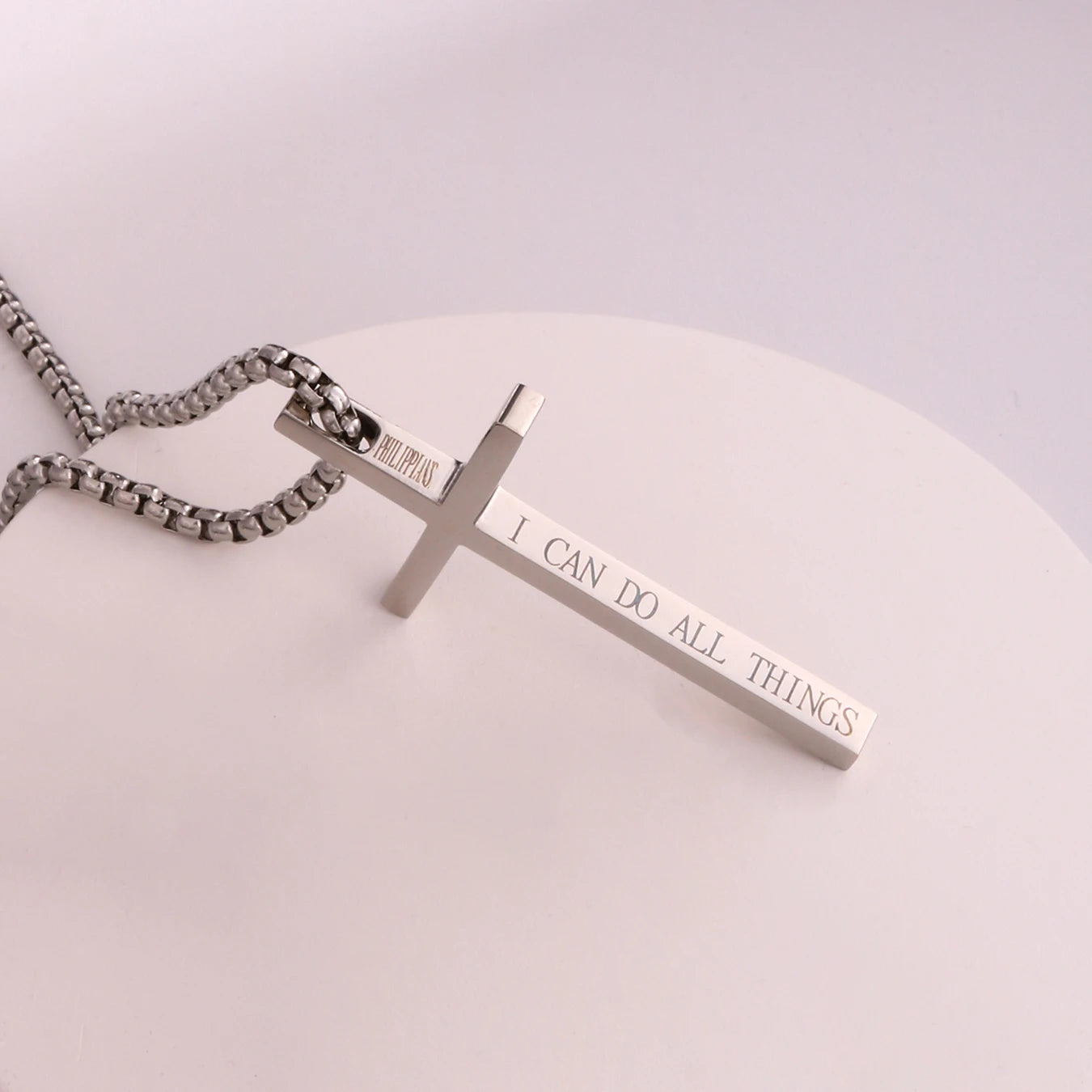 Stainless Steel Cross Pendant Necklace