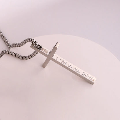 Stainless Steel Cross Pendant Necklace