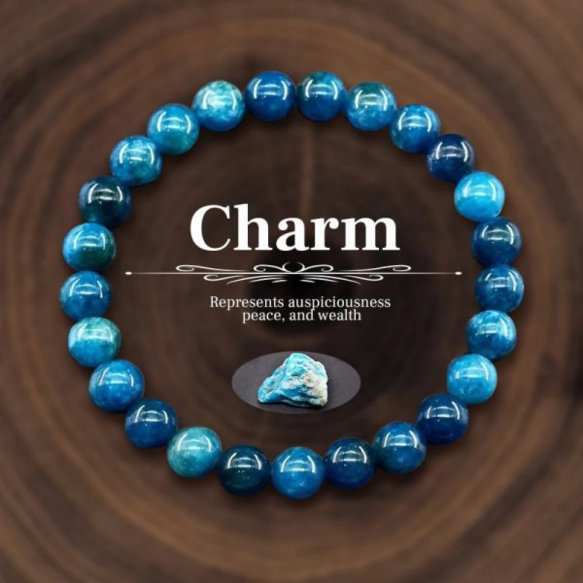 Natural Stone Bead Bracelet with Apatite, Tiger's Eye, and Agate