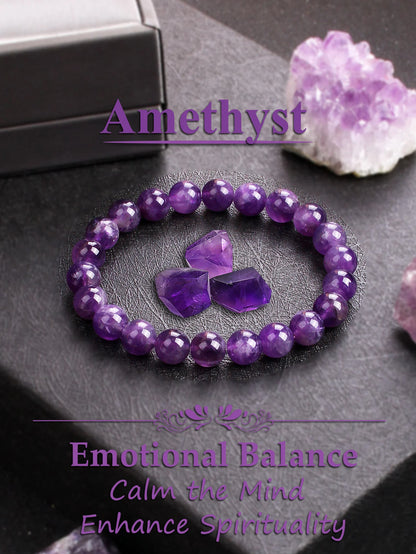 Amethyst Bead Bracelet