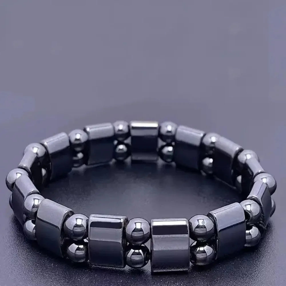 Tiger's Eye Stone Magnetic Hematite Beaded Bracelet