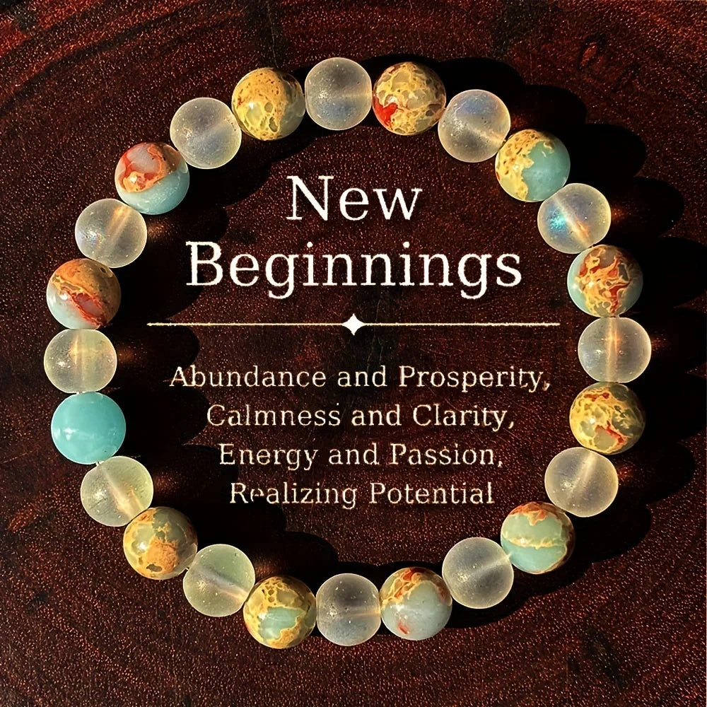 Natural Stone Symbolic Beaded Bracelet Collection