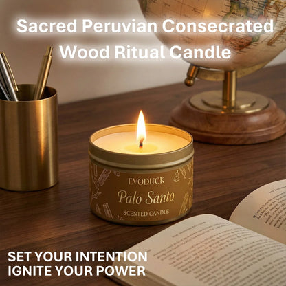 Premium Palo Santo Scented Crystal Energy Candle