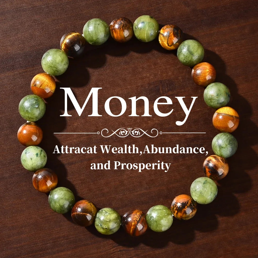 Natural Stone Symbolic Beaded Bracelet Collection