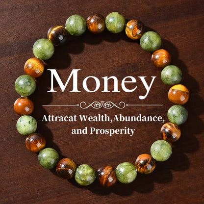 Natural Stone Symbolic Beaded Bracelet Collection