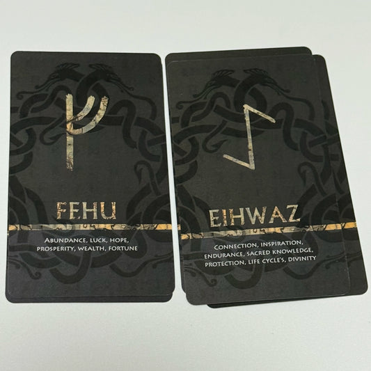 Elder Futhark Rune Cards and Oracle Deck (25-Card Set)