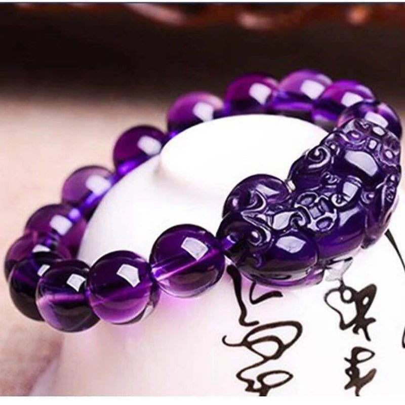 Amethyst Feng Shui Pixiu Wealth Bracelet