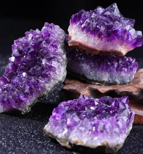 Natural Amethyst Geode Crystal Quartz Stone Wand