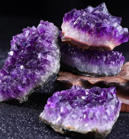 Natural Amethyst Geode Crystal Quartz Stone Wand