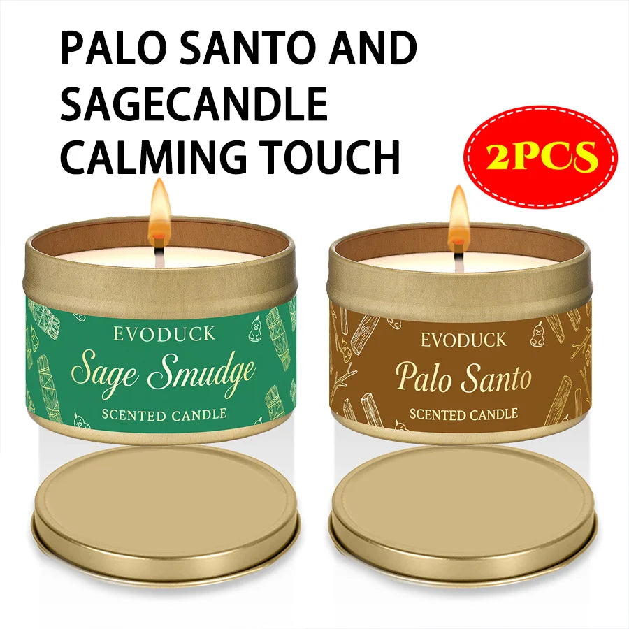 Premium Palo Santo Scented Crystal Energy Candle