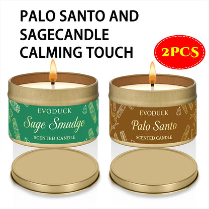 Premium Palo Santo Scented Crystal Energy Candle